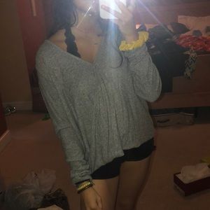 Grey wrap sweater (never worn)